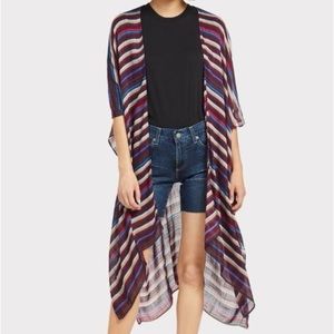 Love Stitch Striped Kimono/Cover up Robe One Size